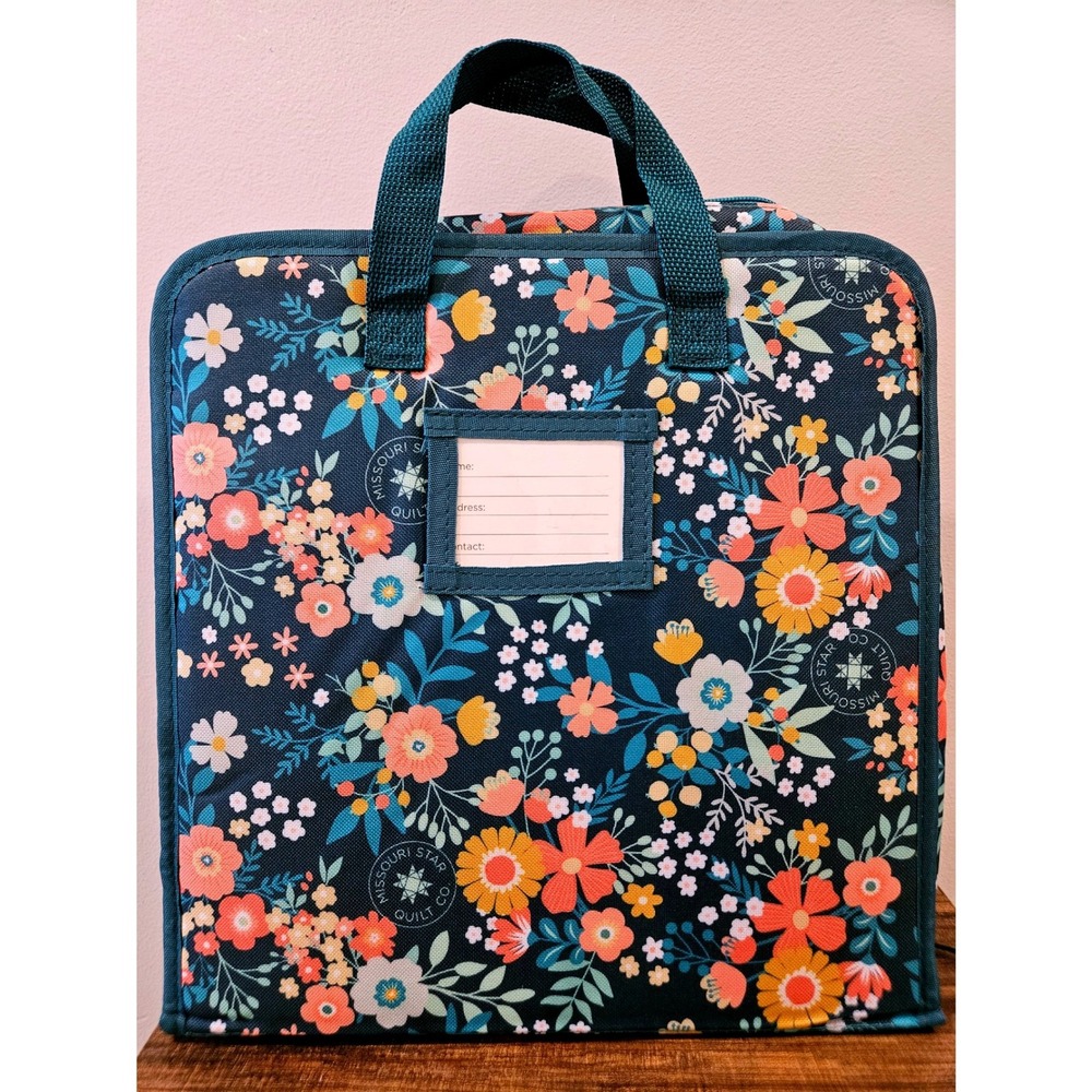 Missouri Star Quilt Co. Floral Tool Case Project Bag Organizer with Cutting Mat - Picture 2 of 9